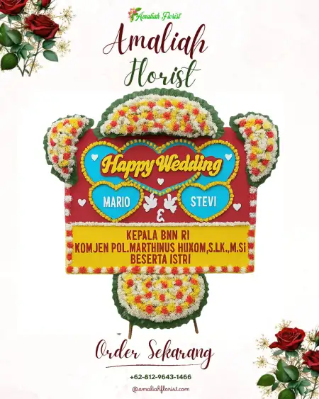 Papan Bunga Pernikahan Mang Kabayan Cibinong